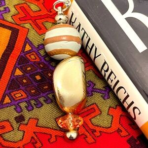 Handcrafted bookmark with vintage pieces